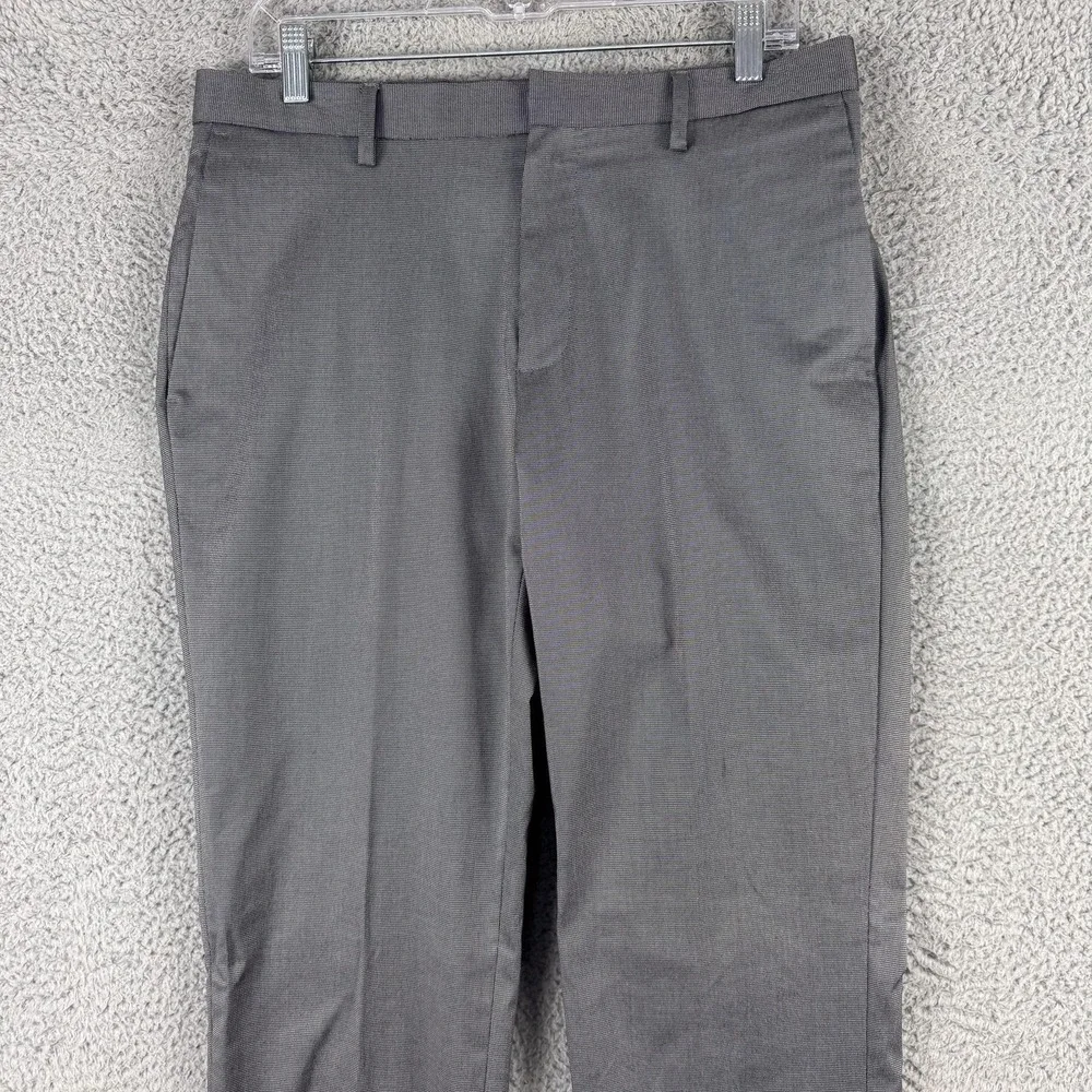 Banana Republic Pants Men 31 Gray Slim Fit Chino Stretch Cotton Flat Front 32x32